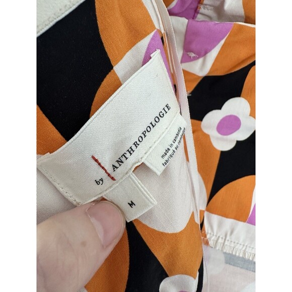 ANTHROPOLOGIE Printed Strapless Slim Ruched Dress Size Medium M - Picture 9 of 10